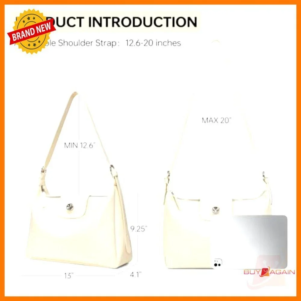 Large Leather Shoulder Bag Crossbody Hobo Tote Travel Daily Use